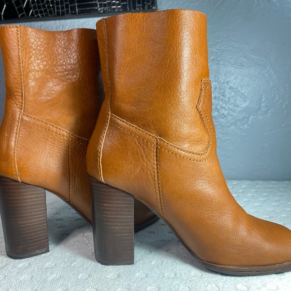 SPLENDID || Nero Tall Ankle Leather Booties Western Cognac - Picture 9 of 16